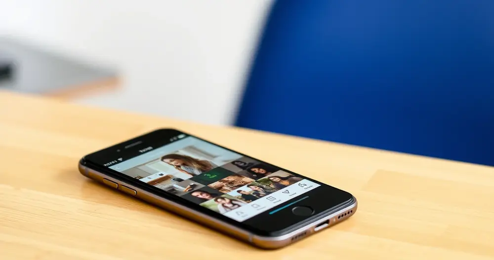 celular exibindo galeria de fotos com opção de itens excluídos recentemente
