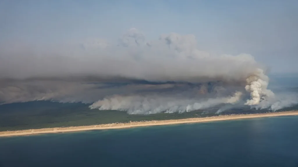 Incêndio na França: milhares fogem do paraíso Cap Ferret